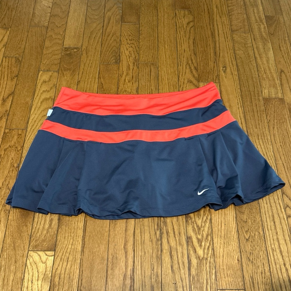 Nike Court Victory Dri-Fit Pleated Tennis Golf Skirt Skort Size XL Red/Gray